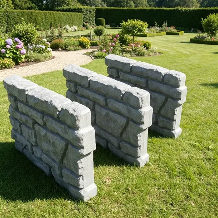 Moule en ciment pour clôture de parterre de fleurs en briques préfabriquées en béton imitation pierre et brique ancienne pour la rénovation des cours et des bandes vertes