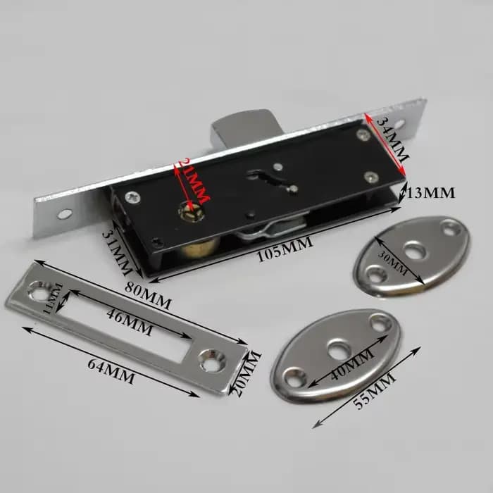 Serrure à crochet pour porte coulissante, serrures de fenêtre en alliage d'aluminium, sécurité antiv