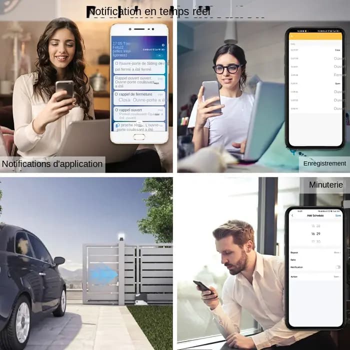 Tuya vie intelligente capteurs de porte de Garage contrôleur d'ouverture commutateur WiFi Alexa ouverture maison
