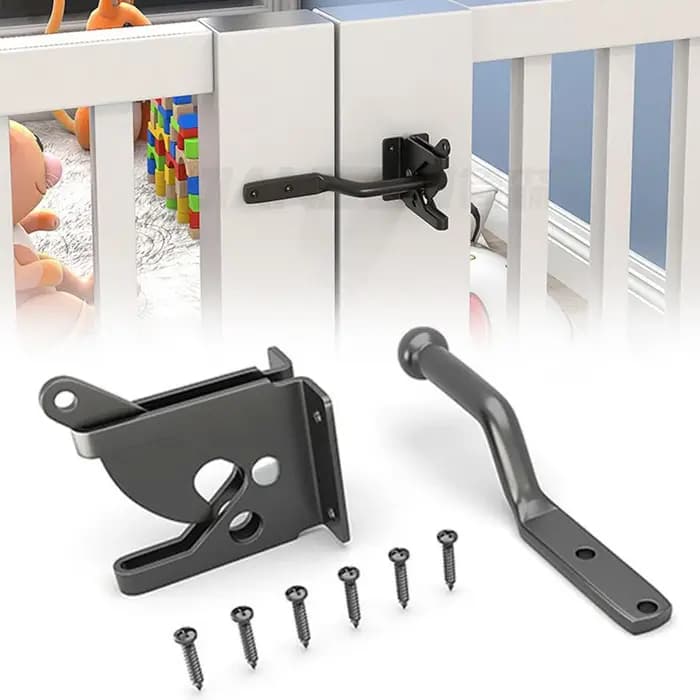 Loquet de portail automatique avec pêne en acier au carbone pour clôture de pâturage