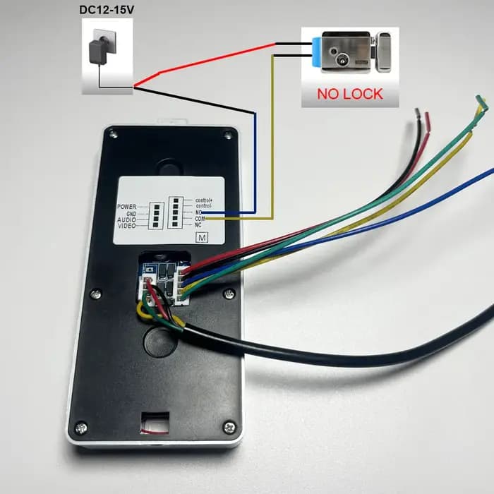 Interphone vidéo filaire 4 fils 7 pouces avec déverrouillage