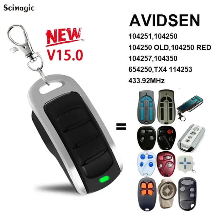 Commande de télécommande de porte de garage AVIDSEN