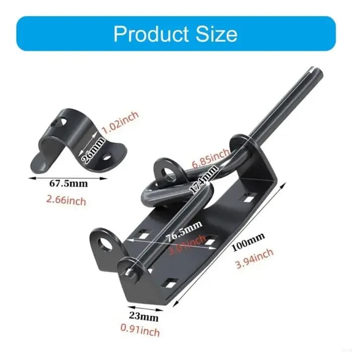 Loquets à boulon coulissant robustes pour portail porte