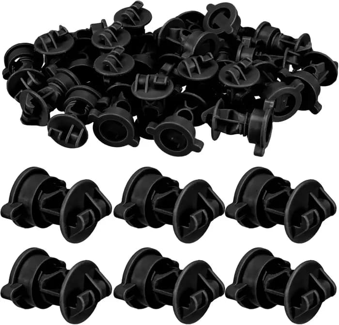 50 isolateurs de clôture électrique en vrac, clips ronds pour poteaux, isolateurs de fil électrique pour poteaux en bois, fixation de fil pour clôture de ferme