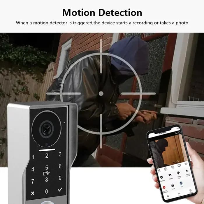 ANJIELO visiophone 2 fils avec application TUYA carte IC broche déverrouiller 24 caméra IP prise en charge système d'interphone vidéo intelligent pour la maison 1080P