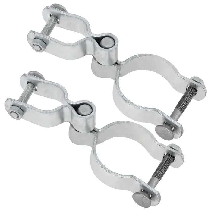 2 charnières de portail robustes pour clôture à maillons, 1-3/8 X 2-3/8, avec charnières femelles 1-