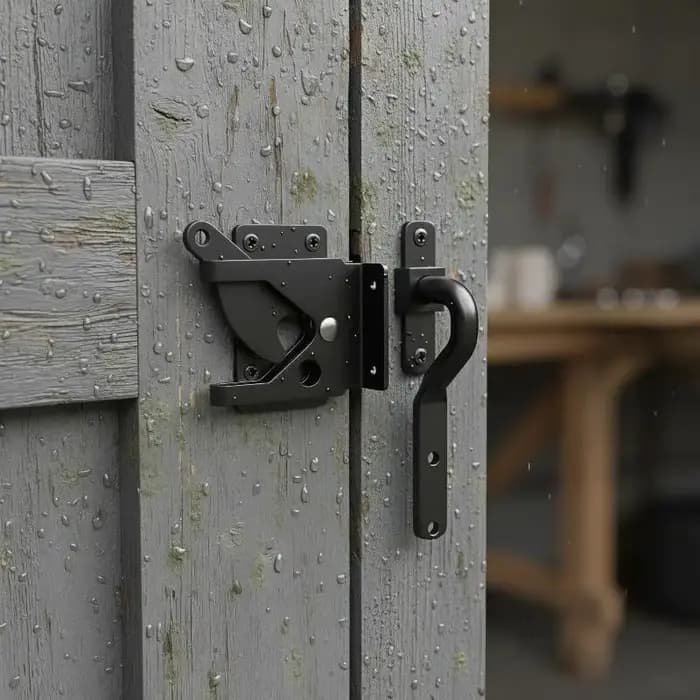 Loquet de portail automatique robuste avec boulon, ferme-porte auto-fermant pour clôture de jardin en bois, ferme, pâturage, cour