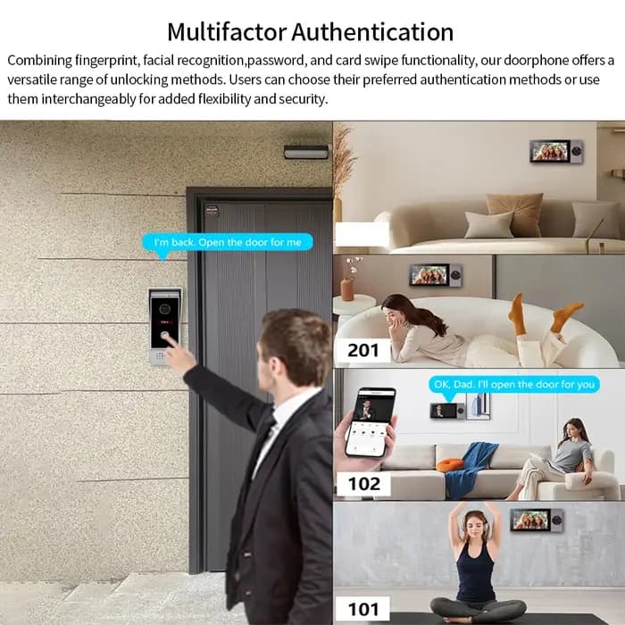 Système d'interphone vidéo filaire Wifi pour maison intelligente