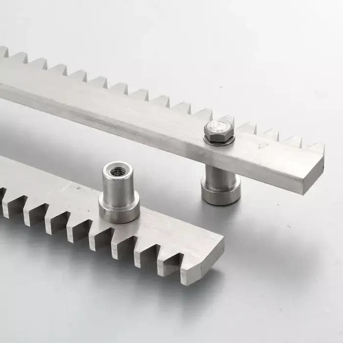 Rail d'engrenage en acier galvanisé pour portail coulissant, fermeture à glissière métallique T1 avec vis, moteur de portail, 8mm, 4m, 13 pieds