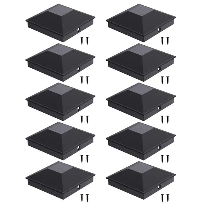 Capuchons de poteau de clôture en plastique de 5 pouces, couvre-poteaux en plastique pour la protection des poteaux de clôture en bois en extérieur