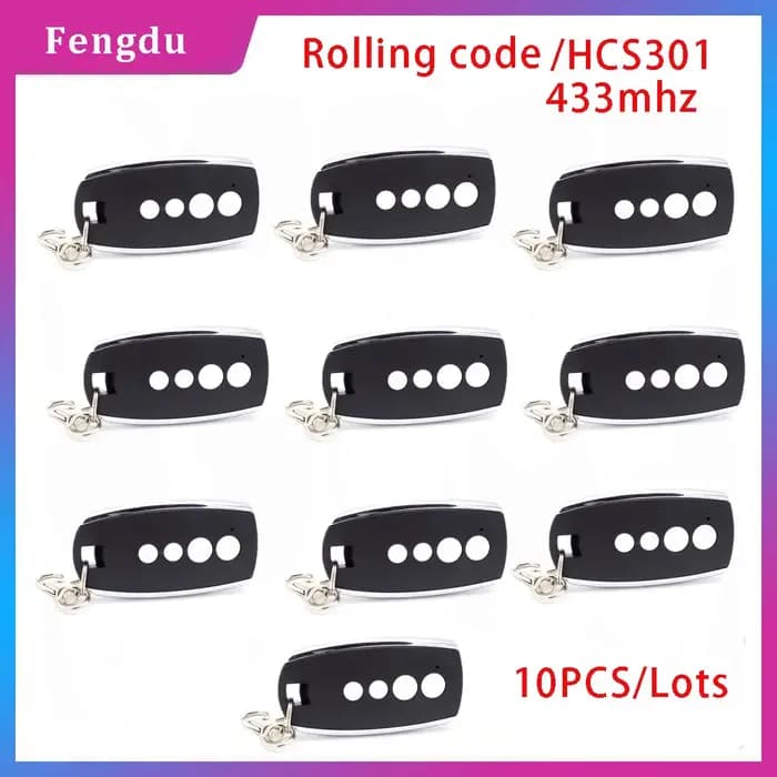 10 pcs/lots télécommande pour porte 433 mhz code roulant code de saut hcs301 commandes de porte de G