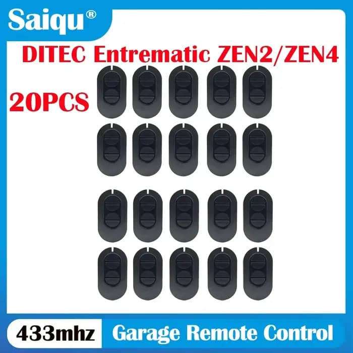 DITEC Entrematic ZEN ZEN2 ZEN4 ZEN2W ZEN4W 433MHz Télécommande pour portails électriques et portes de garage conçue pour sécuriser