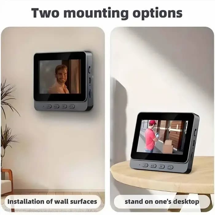 Sonnette vidéo intelligente WiFi 2.4G sans fil avec interphone
