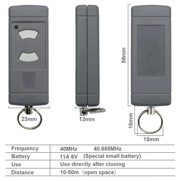 Duplicateur de télécommande de garage 40 685 MHz HSE2 HSE4 HSM4 HSM2 HS2 HS4 pour transmetteur d'ouvre-porte